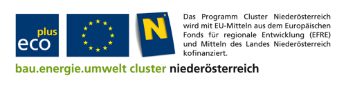 Logo bau.energie.umwelt cluster niederösterreich